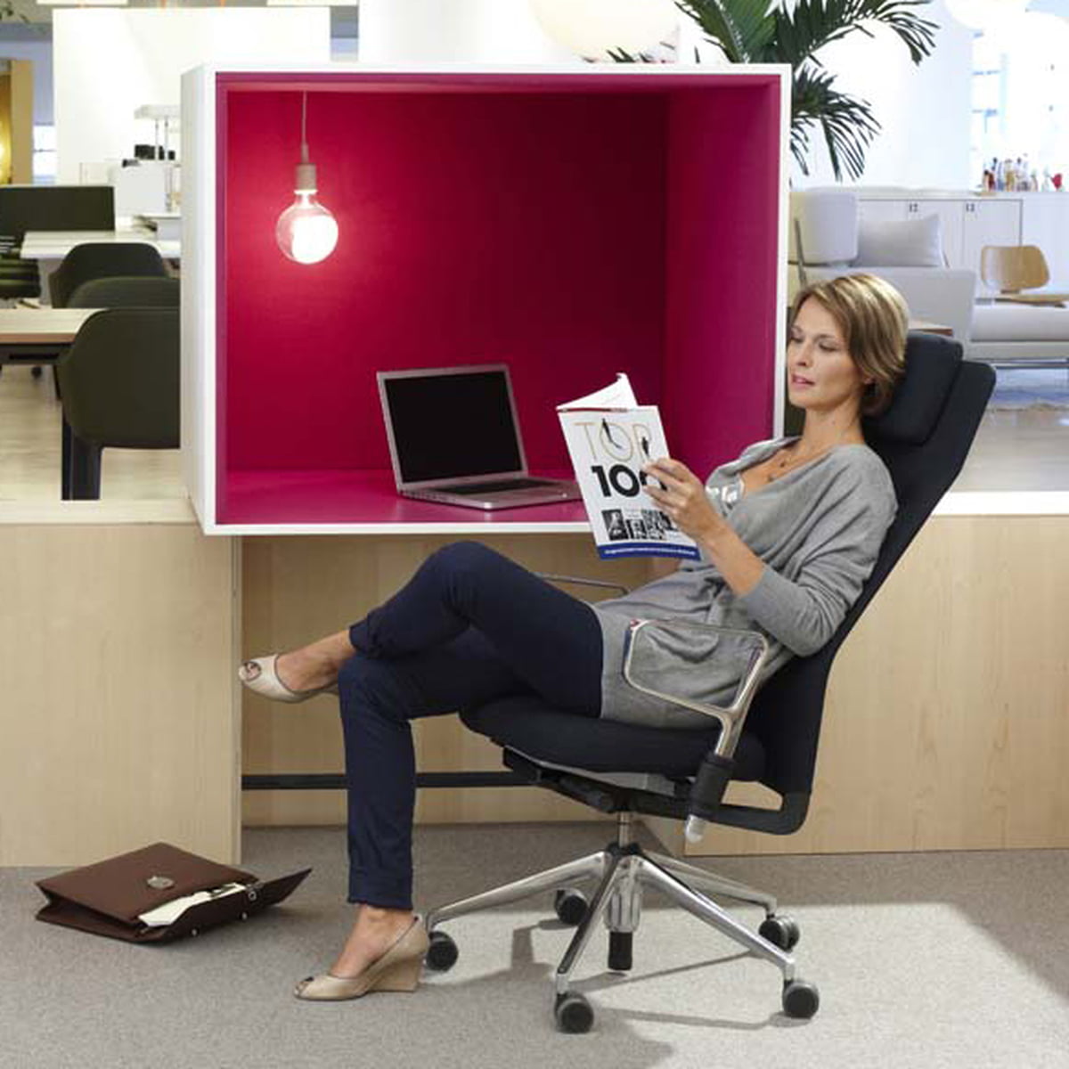 办公椅|现代真皮中班椅|办公家具|华体会体育官方在线官网家具|ID Trim 大班椅